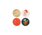 Holiday Gold Foil Seals – Assorted Set of 4 Designs