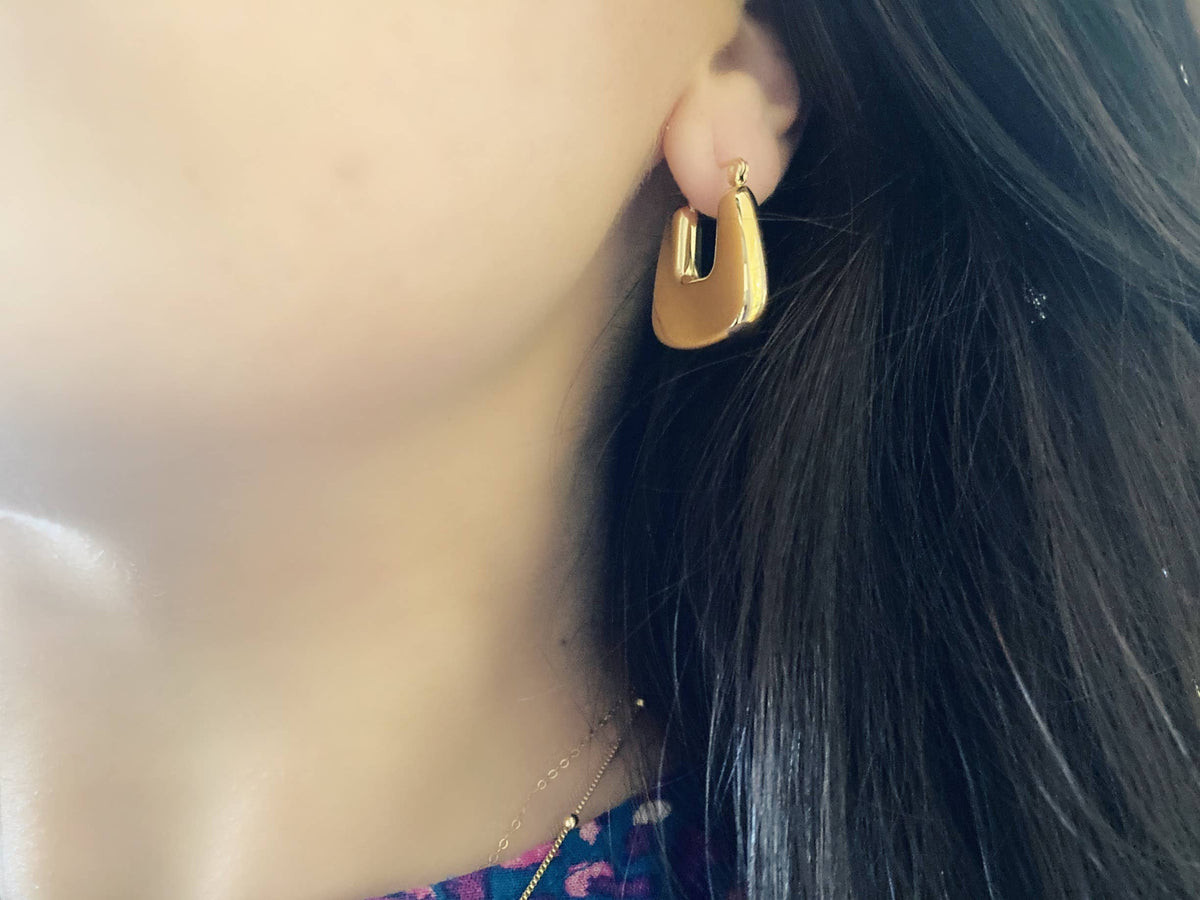 Chunky Hoop Earring | 18k Gold Plated