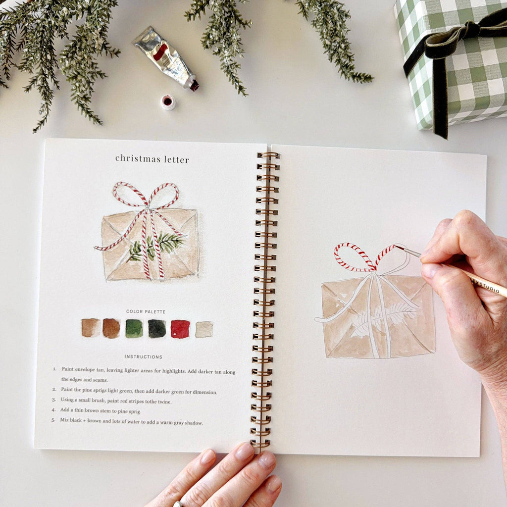 Classic Christmas Watercolor Workbook | Emily Lex Artwork