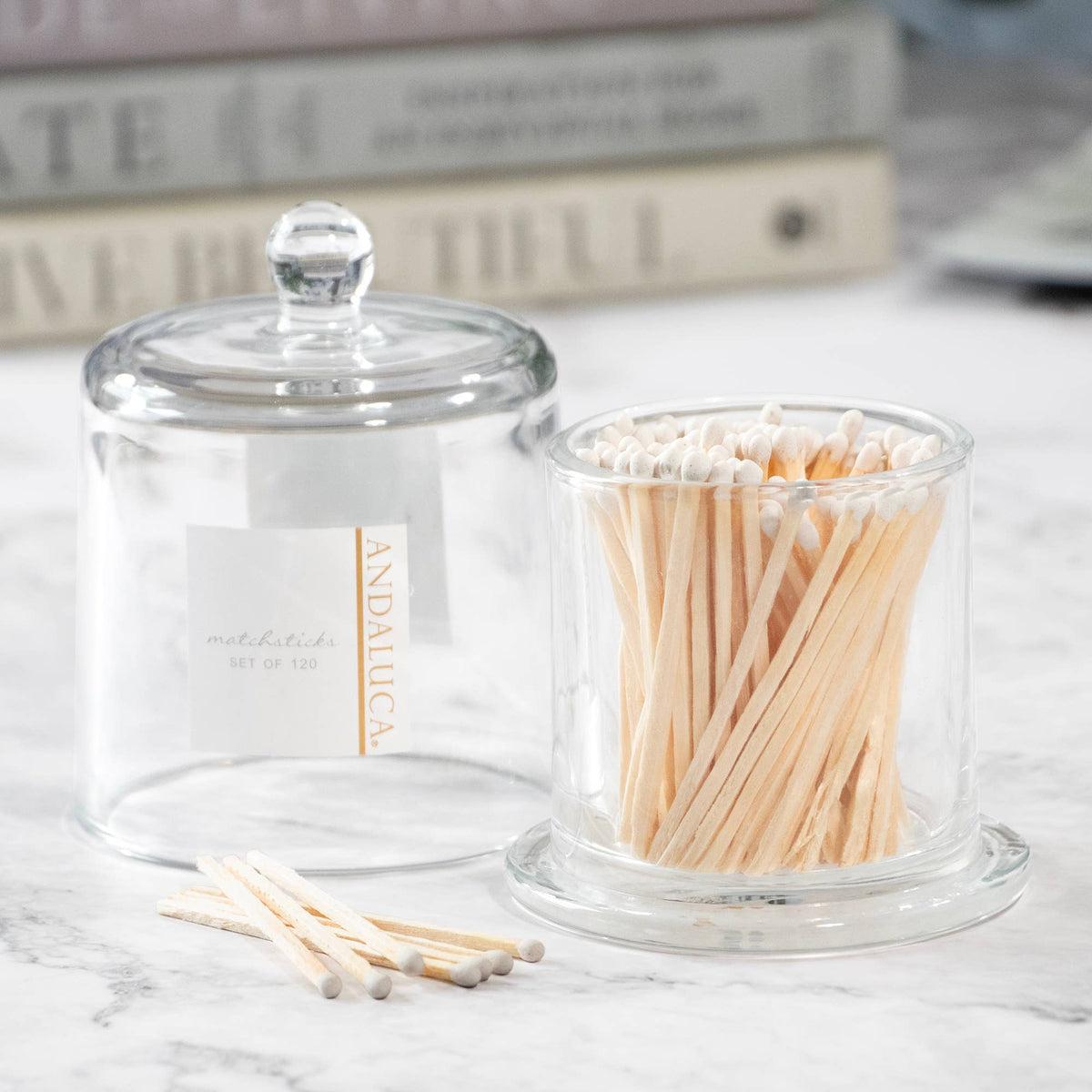 Glass Jar with Wooden Matches
