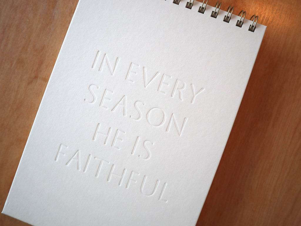 He is Faithful | Letterpress Notebook