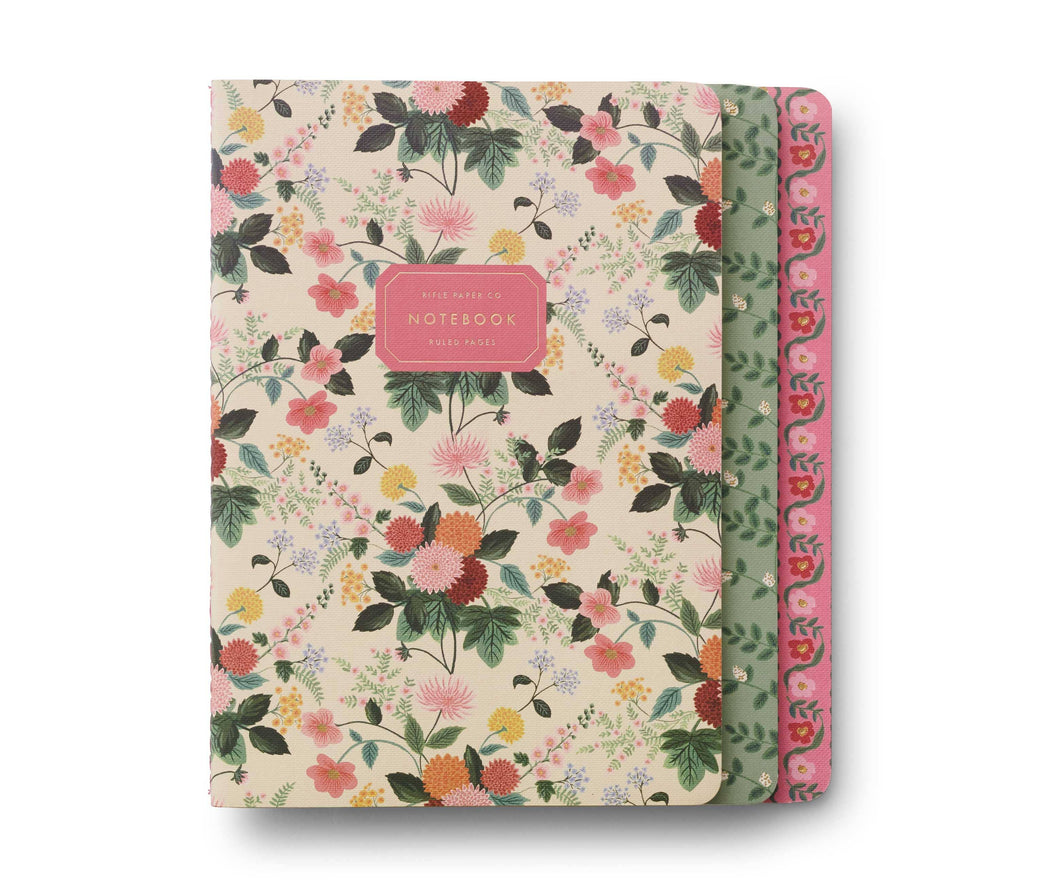 Assorted Set of 3 Floral Notebooks