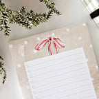 Pink Bow Checklist Notepad