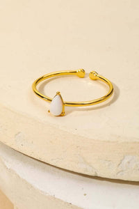 Dainty Teardrop Gemstone Ring