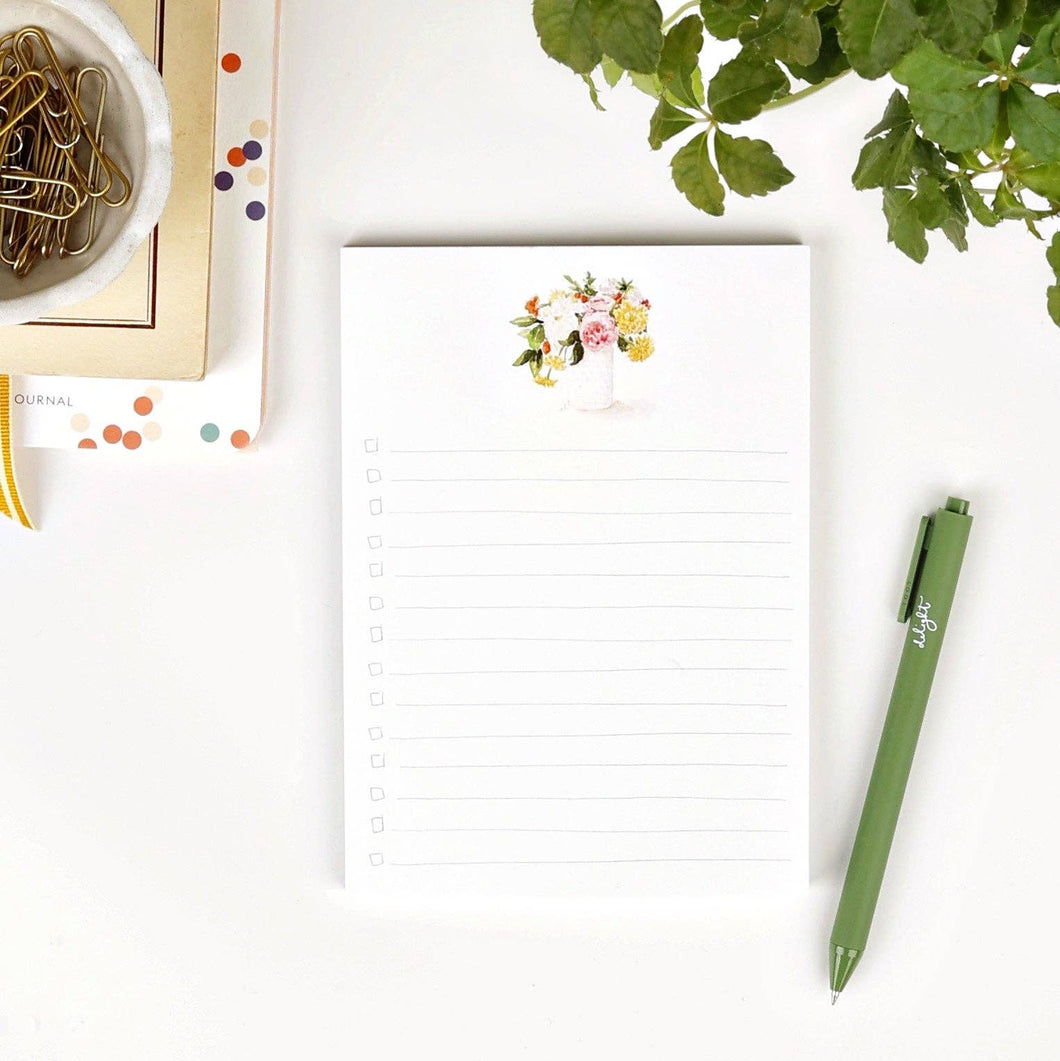 Checklist Notepad: Hobnail Bouquet