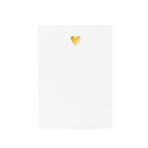 Gold Heart Mini Notepad