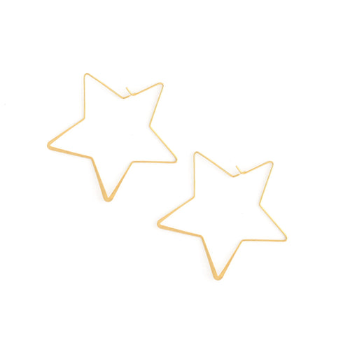 Delicate Star Hoops