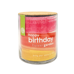 "Happy Birthday" Flower Garden (Zinnias)