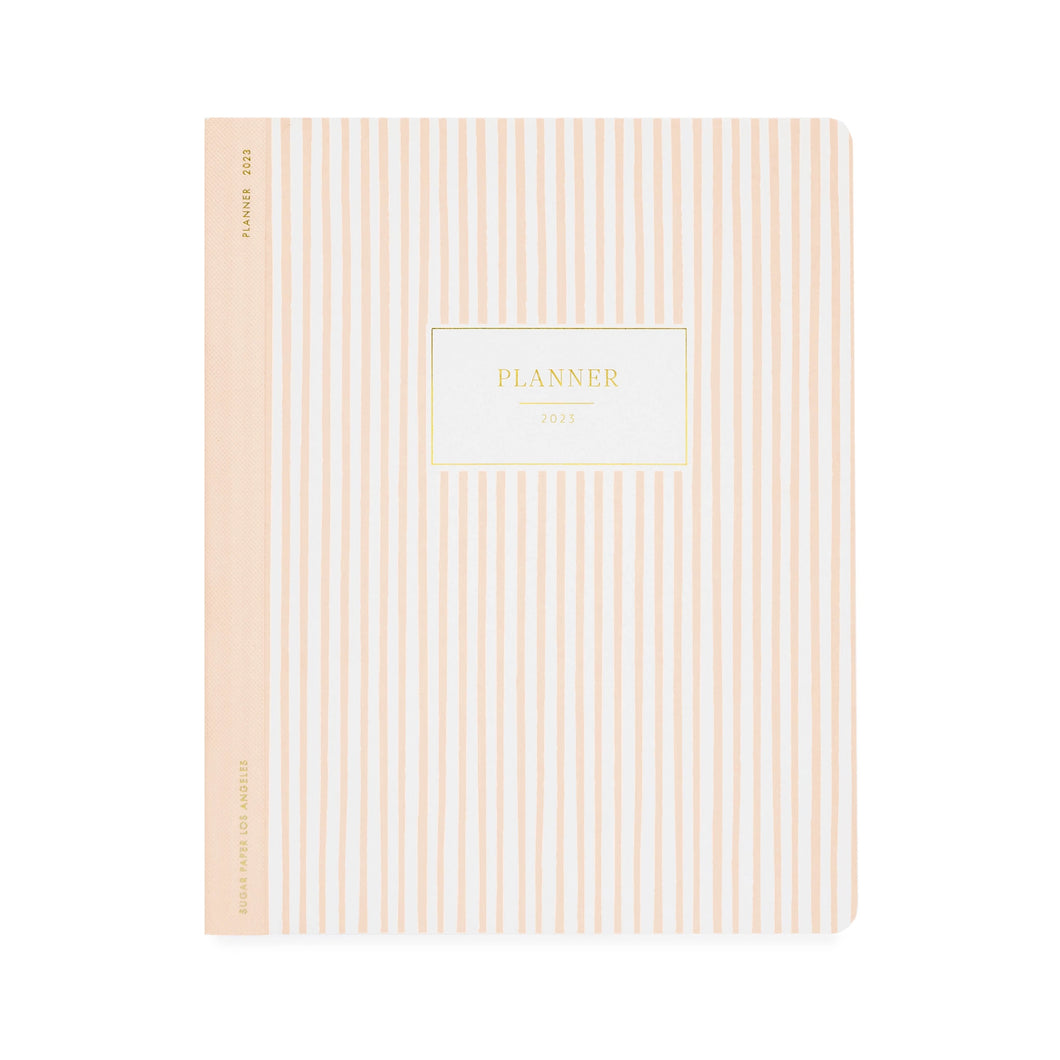 Pink Stripe Monthly Planner