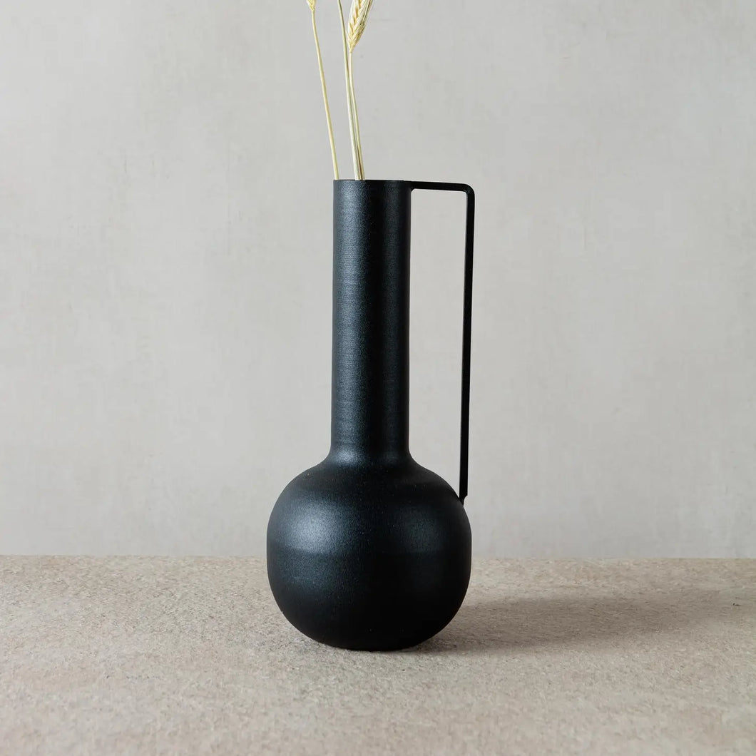 Mona Black Metal Vase